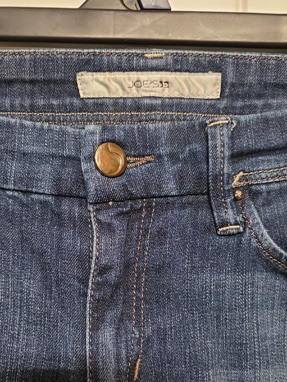 Joe's Jeans High-Rise Dark Blue Straight-Leg Denim